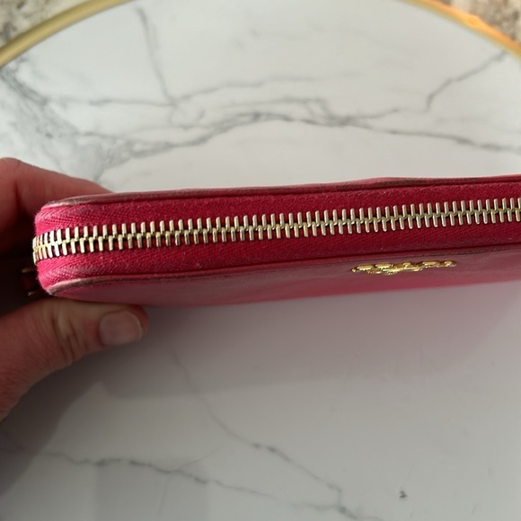 PRADA PINK Zippy Wallet with Card - Picture 9 of 13